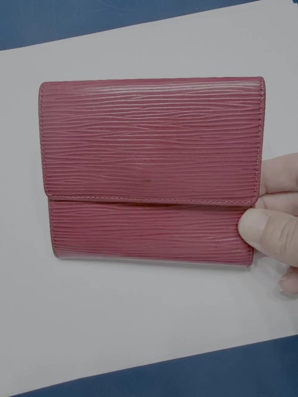 Authentic Louis Vuitton Elise Trifold Wallet – Red Epi Leather (Made in France)